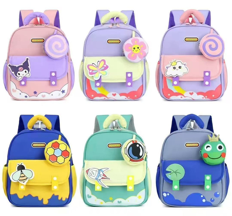 کوله بچگانه وارداتی برند Fashion_Bag مدل دو دکمه برزنتی