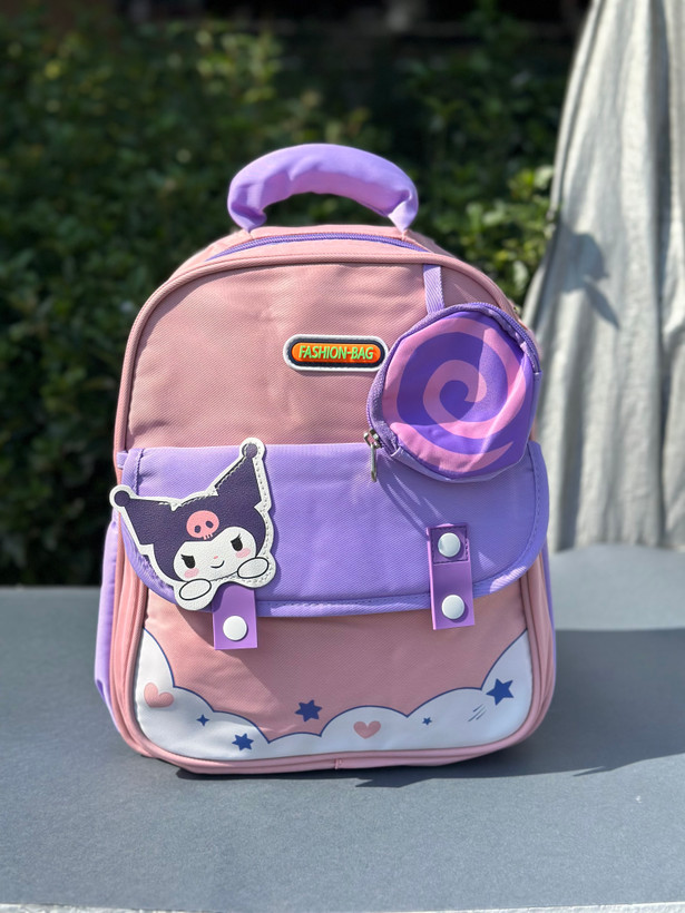 کوله بچگانه وارداتی برند Fashion_Bag مدل دو دکمه برزنتی