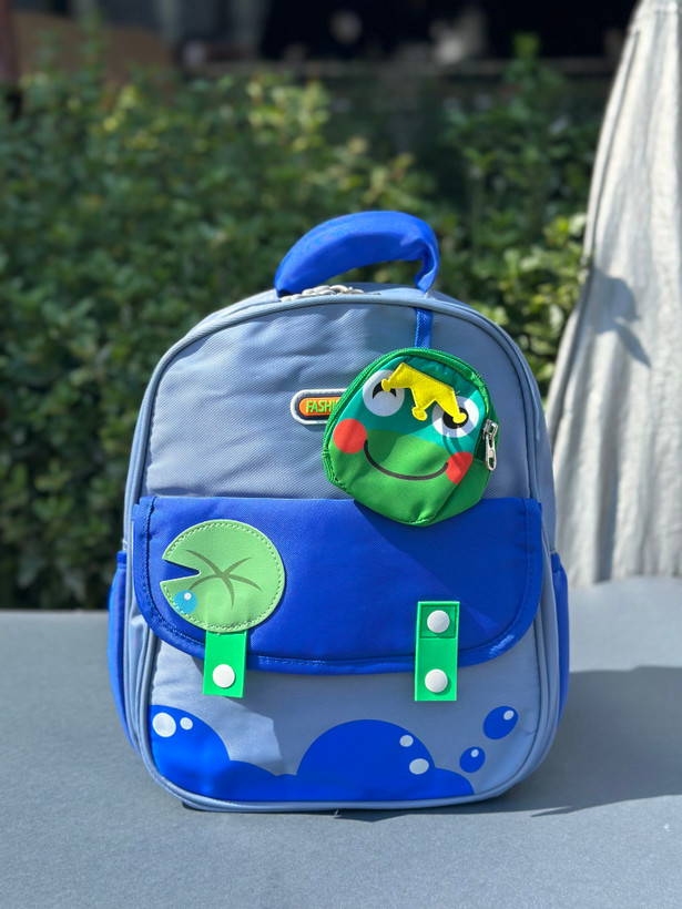 کوله بچگانه وارداتی برند Fashion_Bag مدل دو دکمه برزنتی