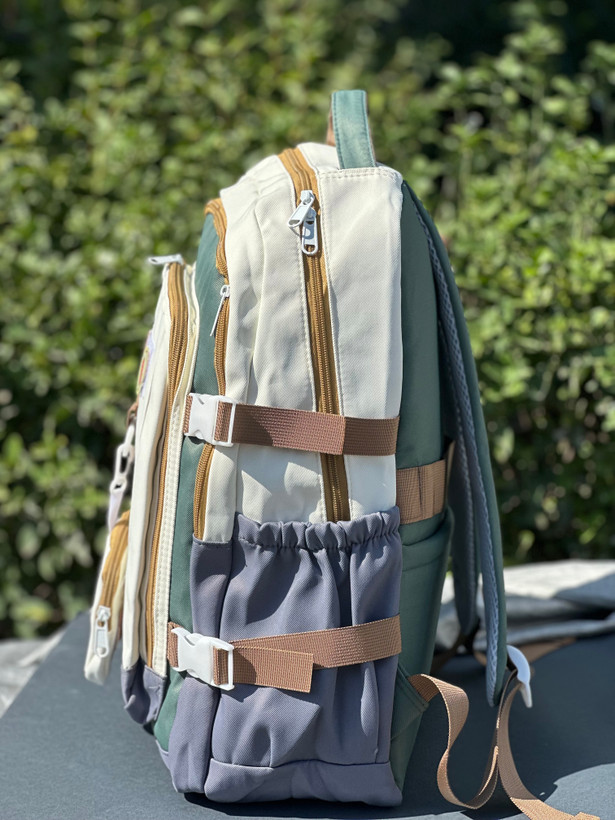 کوله پشتی فانتزی وارداتی Fashion مدل پیکسل پارچه کتان
