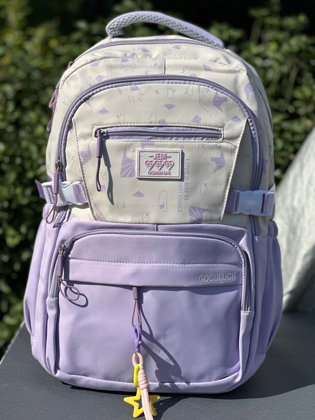 کوله مدرسه وارداتی فانتزی Fashion_Bag مدل خوش شانس پارچه کتان