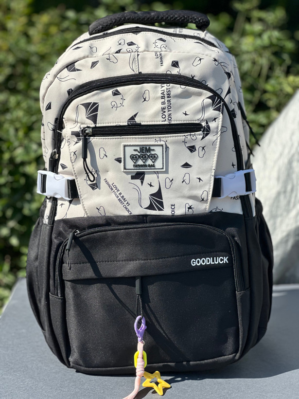 کوله مدرسه وارداتی فانتزی Fashion_Bag مدل خوش شانس پارچه کتان