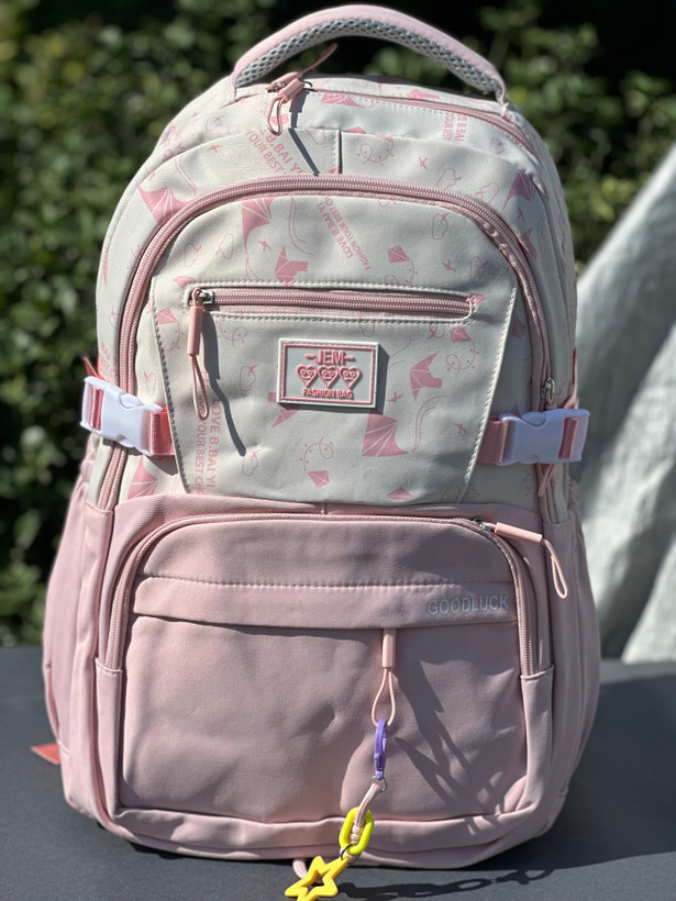 کوله مدرسه وارداتی فانتزی Fashion_Bag مدل خوش شانس پارچه کتان